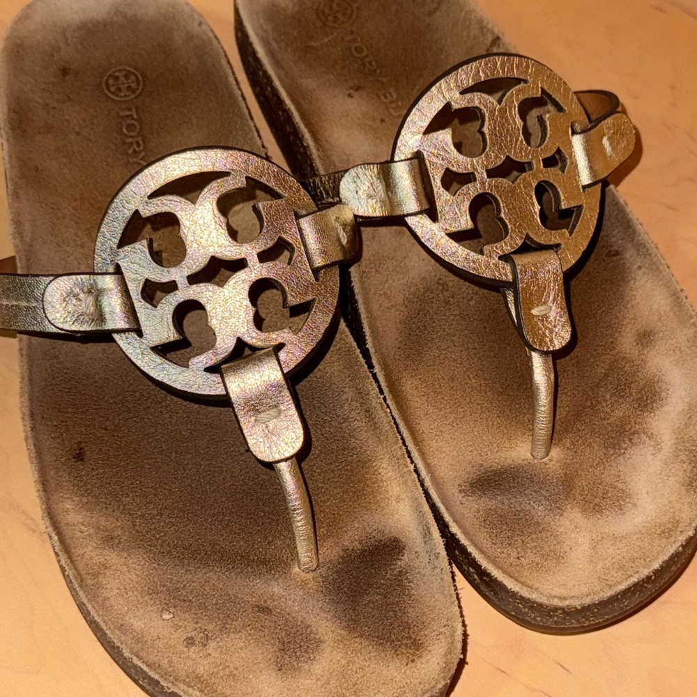 Tory Burch Brown Cutout Sandals